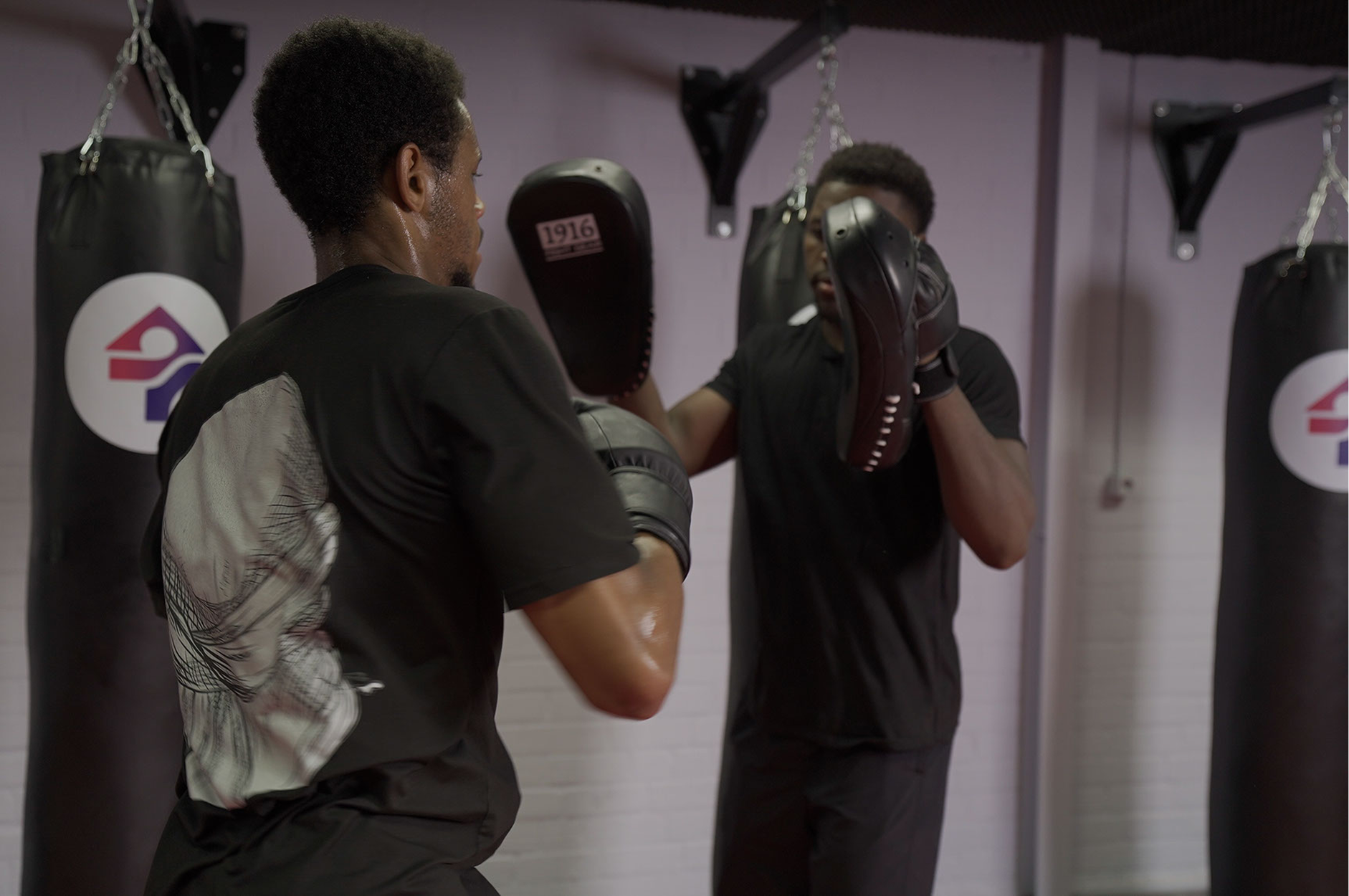 Eén-op-één training met focus mitts